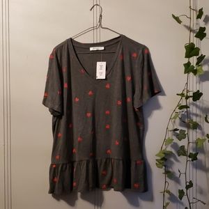 Ricki's adorable heart shirt